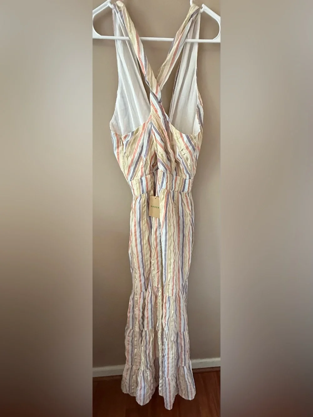Boden metallic stripe maxi dress size 4 nwt style D0638